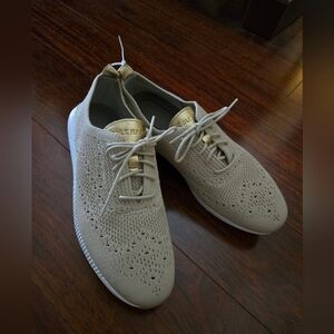 Women's Cole Haan Zerogrand Beige Knit Sneakers Size 9B